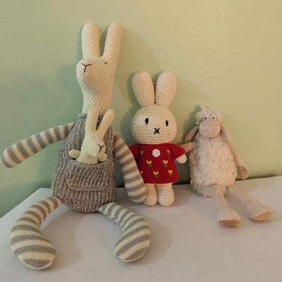 Crochet Plush Bunny & Kangaroo & Plush Sheep