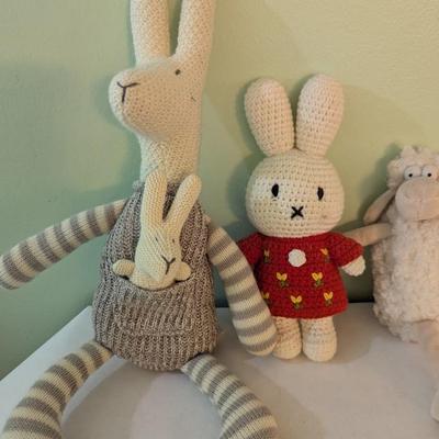 Crochet Plush Bunny & Kangaroo & Plush Sheep