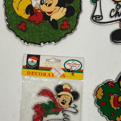 Vintage Disney Acrylic Ornament Lot 5 pc Mickey Mouse