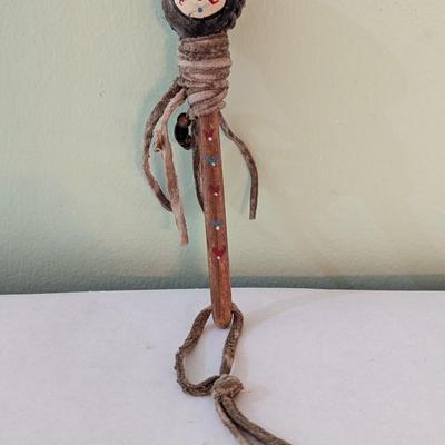 Native American Hand Painted Ceremonial Rattle