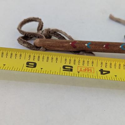 Native American Hand Painted Ceremonial Rattle