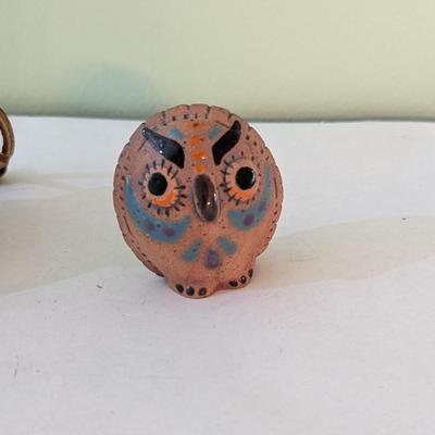 Native American Coin Purse Pottery Jug & Owl
