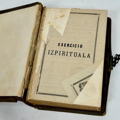 Antique French Basque Latin Spiritual Book: Published 1878