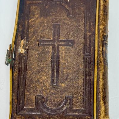Antique French Basque Latin Spiritual Book: Published 1878