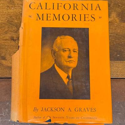 Vintage Book: California Memories by Jackson A. Graves