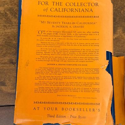 Vintage Book: California Memories by Jackson A. Graves