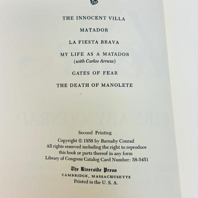 Vintage Book: The Death Of Manolete by Barnaby Conrad