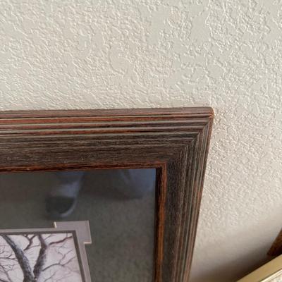 2 SIGNED PIECES OF ARTWORK AND A WALL CLOCK