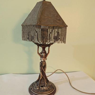 Art Nouveau Lamp Bronze Goddess