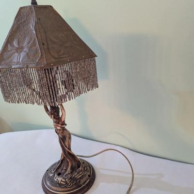 Art Nouveau Lamp Bronze Goddess
