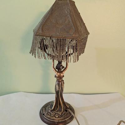 Art Nouveau Lamp Bronze Goddess