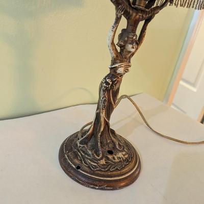 Art Nouveau Lamp Bronze Goddess