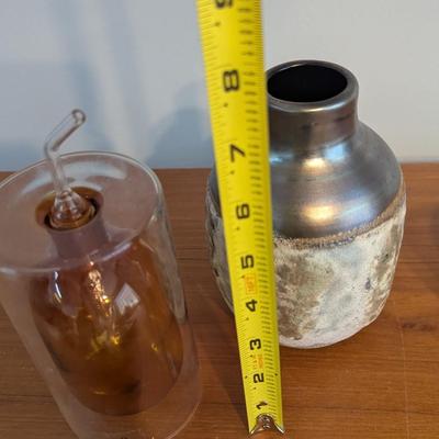 Ichendorf Milano Glass Cilindro Color Amber Oil Cruet Boska Slate Cheese Tray Some Pieces Are Signed