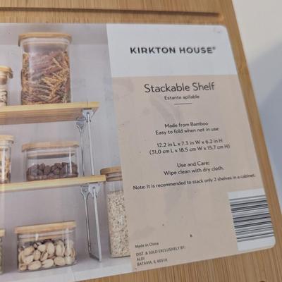 Bamboo Bread Container Spice Shelf & Shelves