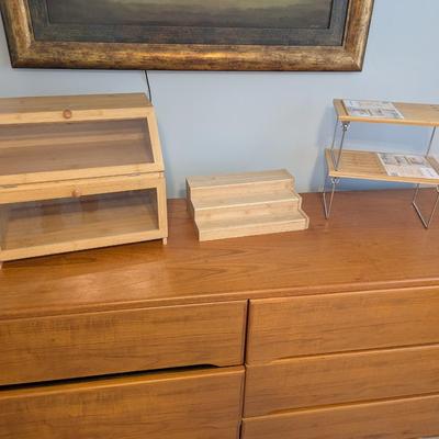 Bamboo Bread Container Spice Shelf & Shelves