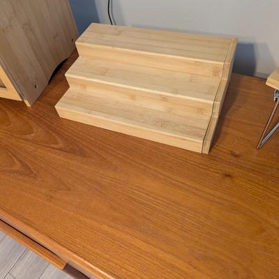 Bamboo Bread Container Spice Shelf & Shelves