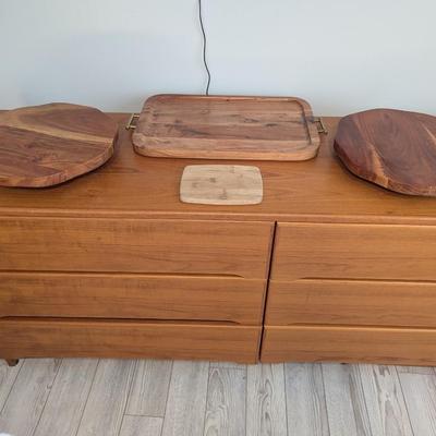 Wooden Lazy Susan & Locally Made Serving Tray