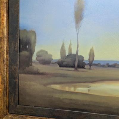Framed Art Original Painting Signed by Artist with Attached Feature Light