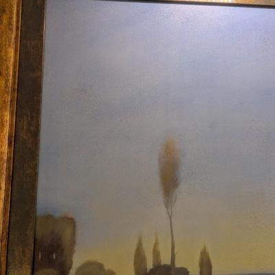 Framed Art Original Painting Signed by Artist with Attached Feature Light