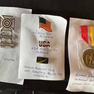 MILITARY PATCHES, PINS AND MEDALS
