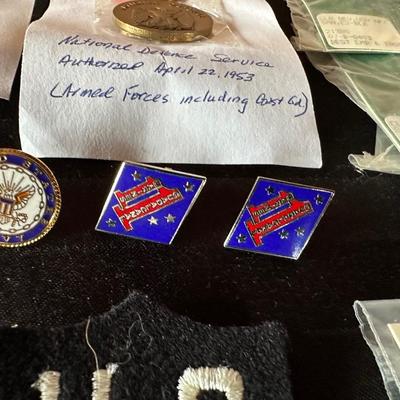 MILITARY PATCHES, PINS AND MEDALS