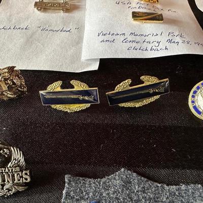 MILITARY PATCHES, PINS AND MEDALS