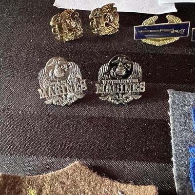 MILITARY PATCHES, PINS AND MEDALS