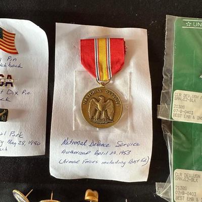 MILITARY PATCHES, PINS AND MEDALS