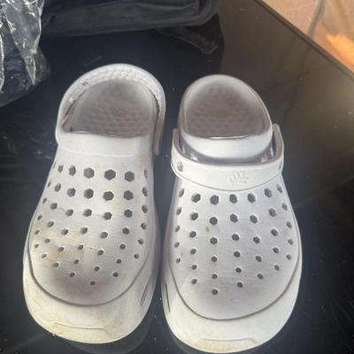 BACKPACKS, WATER BOTTLE, CROCS, NIKE FLIP FLOPS & AIR JORDAN BAG