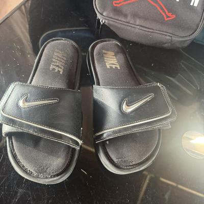 BACKPACKS, WATER BOTTLE, CROCS, NIKE FLIP FLOPS & AIR JORDAN BAG