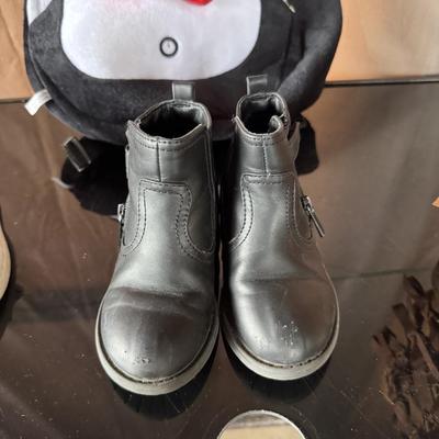 GIRL'S TENNIS SHOES, BOOTS AND PANDA BACKPACK