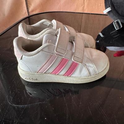 GIRL'S TENNIS SHOES, BOOTS AND PANDA BACKPACK