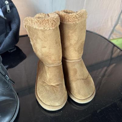 GIRL'S TENNIS SHOES, BOOTS AND PANDA BACKPACK