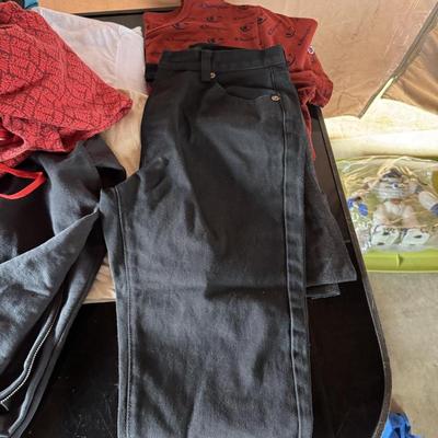 A VARIETY OF SHIRTS, HOODIE AND JEANS