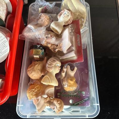 PORCELAIN DOLL HEADS AND OTHER CRAFT SUPPLIES