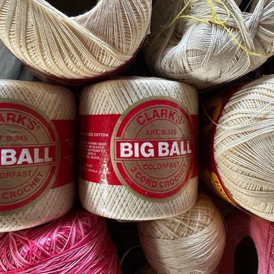 CROCHET AND EMBROIDERY THREAD PLUS SOME YARN