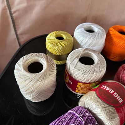 CROCHET AND EMBROIDERY THREAD PLUS SOME YARN