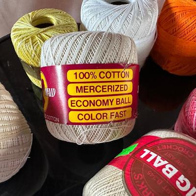 CROCHET AND EMBROIDERY THREAD PLUS SOME YARN