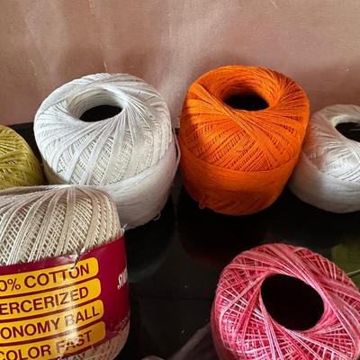 CROCHET AND EMBROIDERY THREAD PLUS SOME YARN