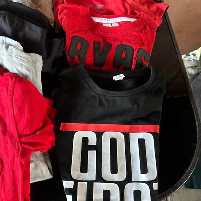 BOYS CLOTHES 8-9 AND SHOES SIZE 1