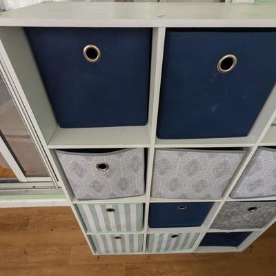 Cube Storage Organizer with Fabric Bin Baskets