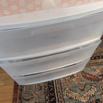 3 Drawer Plastic Organizer & 3 Bins
