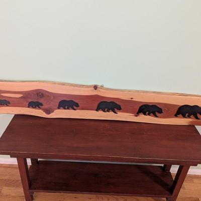 Wood Wall Decor With Felted Bears