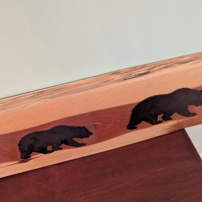 Wood Wall Decor With Felted Bears