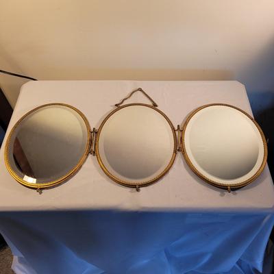 Victorian Style Trifold Vanity Mirror (LR-EL)