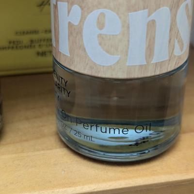 Floating Shelves With Perfume Bottles & More