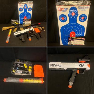 Nerf Rival Soft Dart Gun & More Plastic Guns (G-MG)