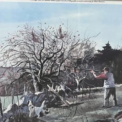Chet Reneson Signed/Numbered “Partridge Tree” Framed Lithograph (DR-RG)