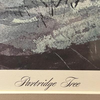 Chet Reneson Signed/Numbered “Partridge Tree” Framed Lithograph (DR-RG)