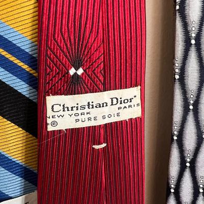 9 Vintage Luxury Designer Ties - Christian Dior, Givenchy